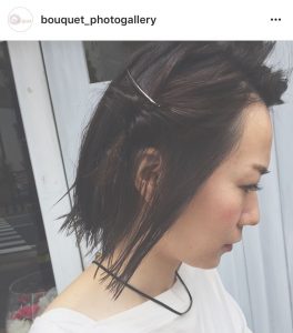 切りっぱなしボブからヘアアレンジを♪