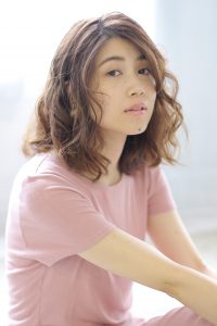 フェミニンピンクと柔らかパーマと♪