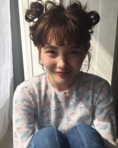 ボブの長さでかわいくお団子ヘアアレンジを♪