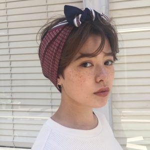 ショートヘア♪ターバンでヘアアレンジ(*^^*)