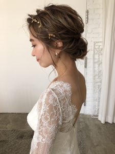 結婚式のヘアアレンジしてもらいました!