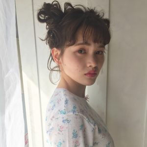 冬はアップヘアアレンジが可愛い(^O^)