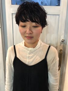 お客様スタイル♪ショートヘアのニュアンスパーマ♪
