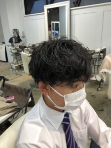 men’sパーマ風スタイリング